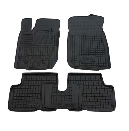 коврики салона Renault Duster I 2012-2014 4WD (рус.cб.) борт 2,5см, с перемычкой