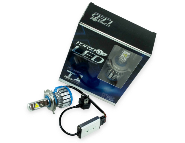 лампа LED H4 12V-24V T1 6000K 3500L радиатор с вентилятором+обманка