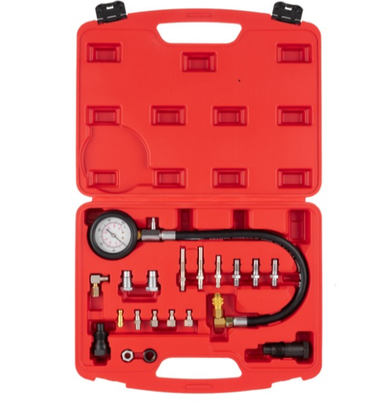 компрессометр 70 Атм дизель с шлангом и переходниками (кейс) Intertool AT-4002 - зображення 2