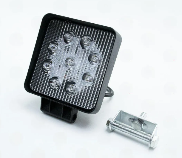 фара дополнительная LED 110х110х42 (Д/В/Ш) 27W дальний EPISTAR