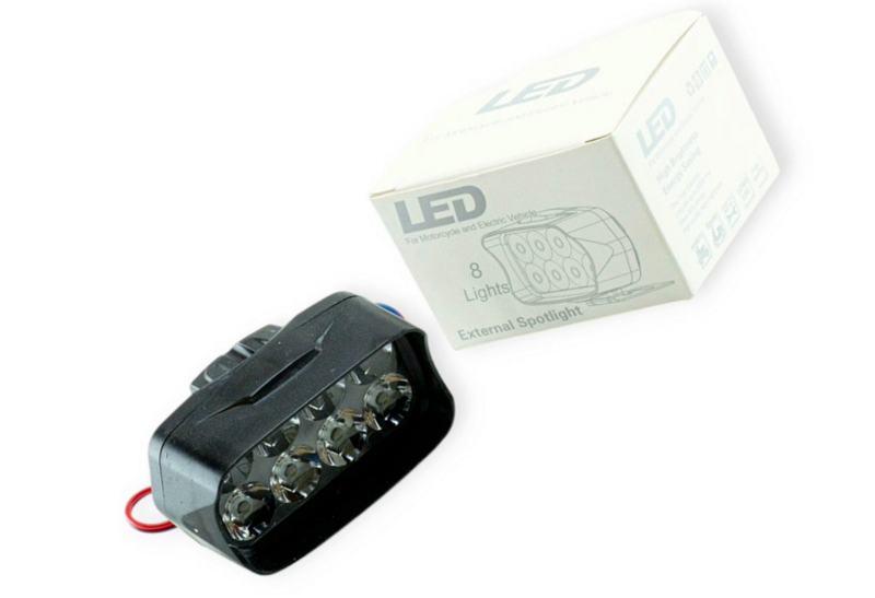 фара дополнительная LED  прямоуг.  80х45х48 (Д/В/Ш) 12W белый+желтый L21