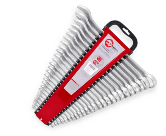 набор ключей рожково-накидных  6-32 мм 25 шт (планшет) CrV