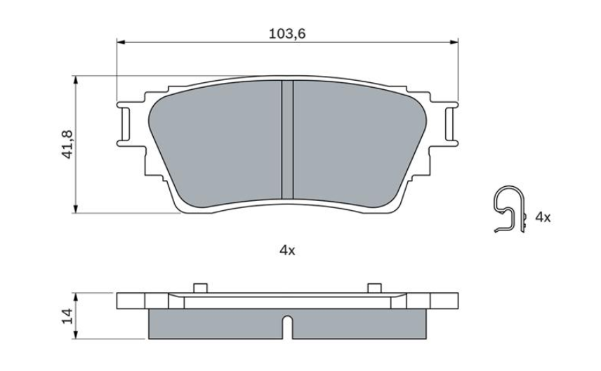 Гальмівні колодки дискові 0986460008 - зображення 3