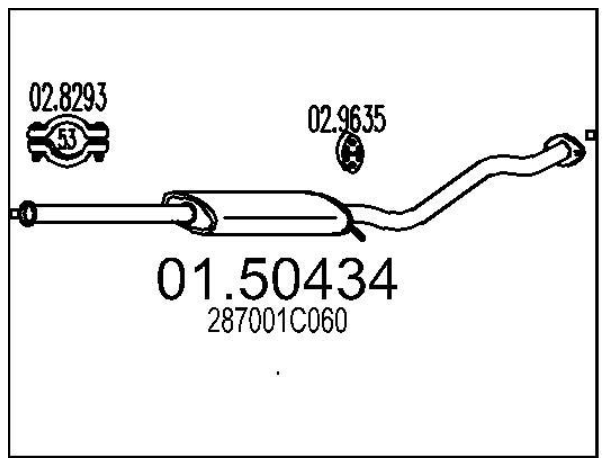 Средняя часть выхлопной системы (Резонатор)