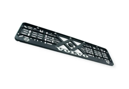 рамка под номер книжка  "VOLVO"  рельефная хром улучшенная