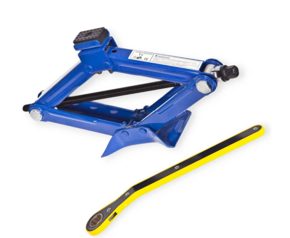 домкрат ромбовый   1Т   100-350мм  резиновая опора, трещетка Vitol