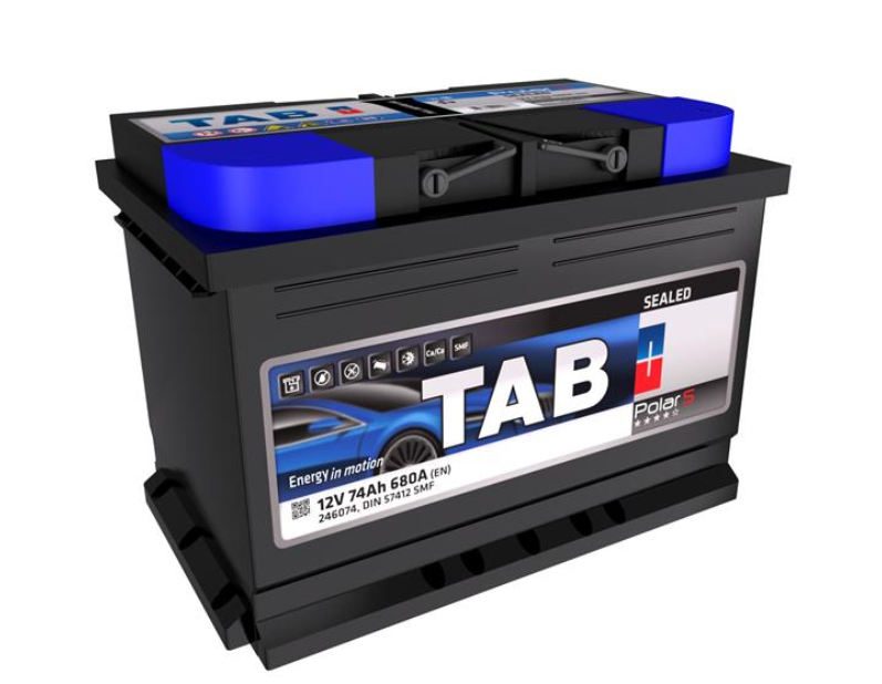 АКБ TAB POLAR S, R"+" 74Ah, En680 (278 x 175 x 190) правый "+", днищевая планка:b13