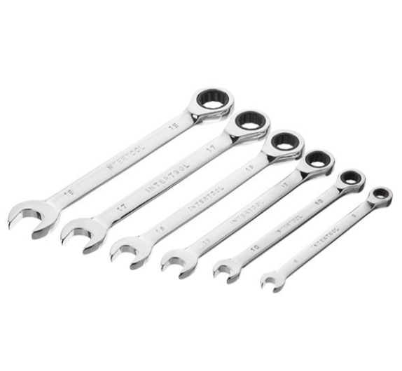 набор ключей  рожково-накидных с трещеткой  8-19 мм  6 шт (планшет) CrV XT-1302 - зображення 3