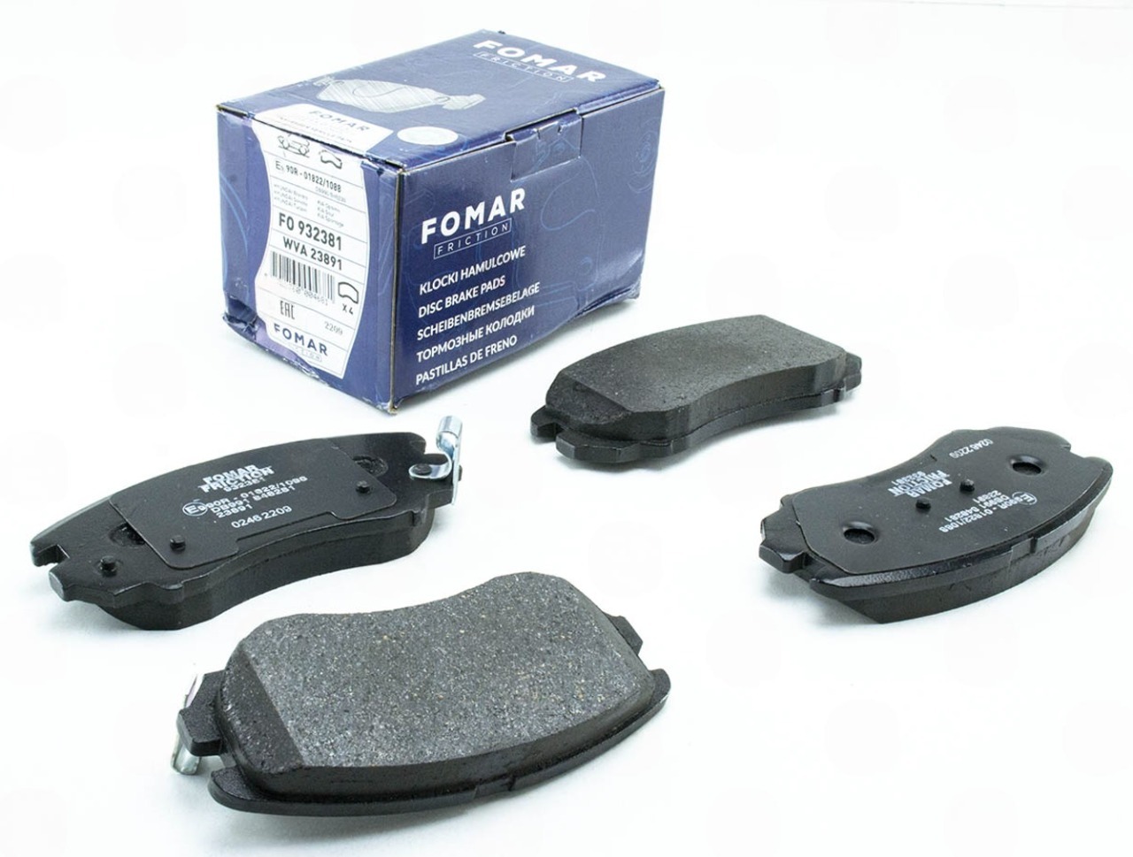 колод.торм. пер. KIA Magentis, Soul, Sportage 1.6-2.7 06.00->   (FOMAR)