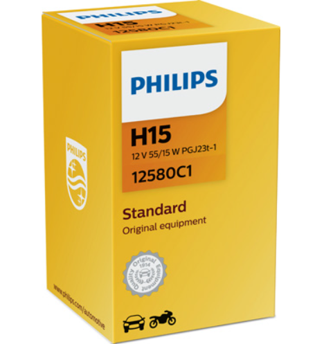 лампа H15 12V 15/55W PHILIPS