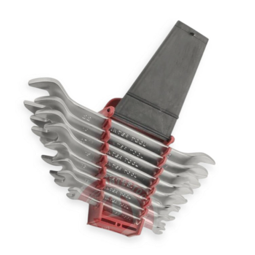 набор ключей рожковых  6-22 мм  8 шт (планшет) CrV Satine HT-1002 - зображення 2