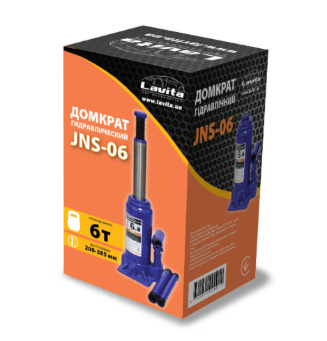 домкрат гидравл.  6Т  200-385мм  (коробка) Lavita LA JNS-06 - зображення 2
