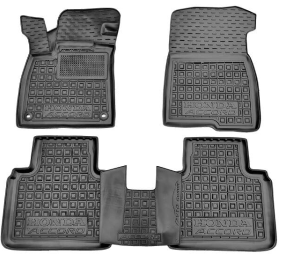 коврики салона Honda Acсord X 2017-2022 MOD борт 2,5см, с перемычкой