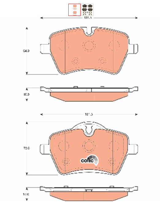 колод.торм. пер. Mini 01->  (HART) GDB1712 - зображення 2