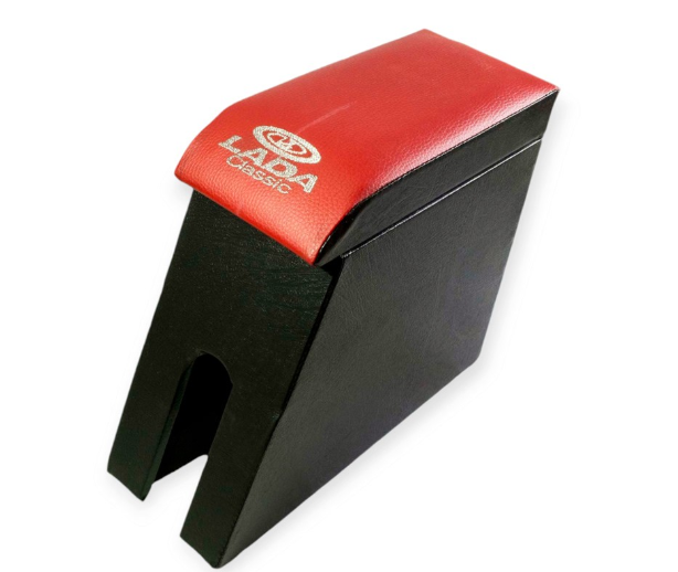 подлокотник ВАЗ 2105-07  красный  с вышивкой (кожзам)