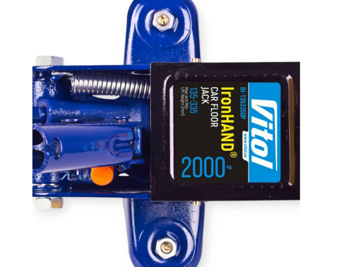 домкрат гидравл. подкатной 2 Т  135-335мм 9,0кг  (коробка) Iron Hand IH-135335DP - зображення 3