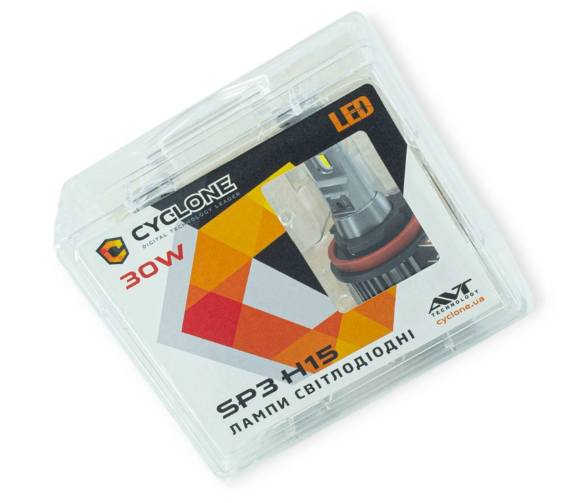 лампа LED H15 12V-24V SP3 30W 6000K 7000L радиатор