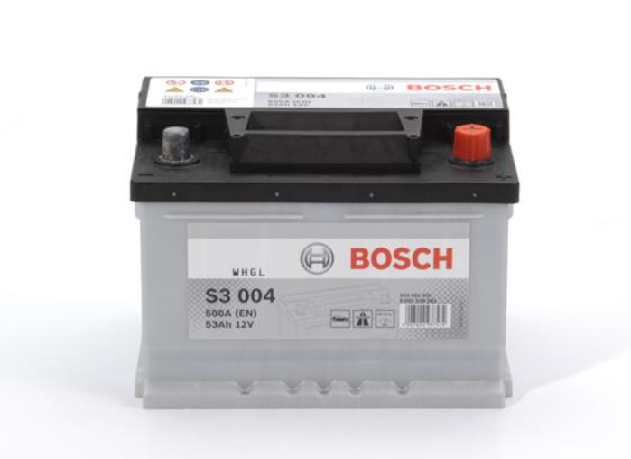 Аккумулятор Bosch S3, 53Ah, En500, правый "+" 242x175x175