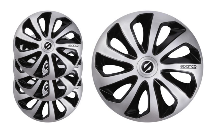 Колісні ковпаки SPARCO SICILIA 13 "комплект 4шт, сріблясті / чорні