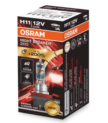 лампа H11 12V 55W OSRAM Night Breaker +200%