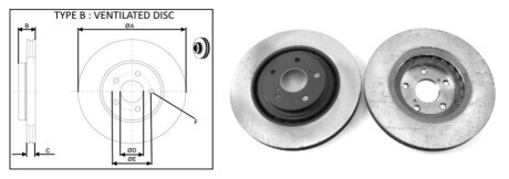 диск тормозной пер. Toyota Rav 4 12-> (APLUS)