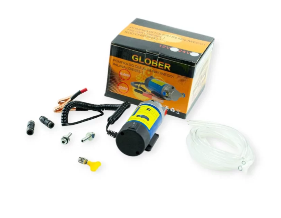 насос для перекачки/откачки масла из картера помповый  12В/ 4л/мин/100Вт/штуцер 8мм/2 шланга