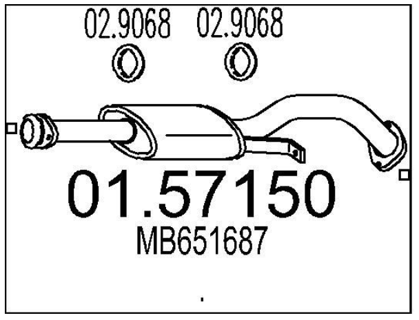 Средняя часть выхлопной системы (Резонатор)