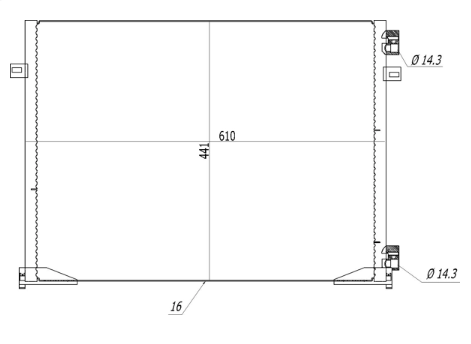 радиатор кондиционера Renault Trafic 1.9 dCI/2.0 01->  (HART)