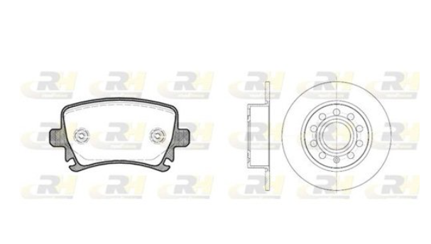Гальмівний комплект (Диски RH 6649.00 + Колодки RH 21031.00)