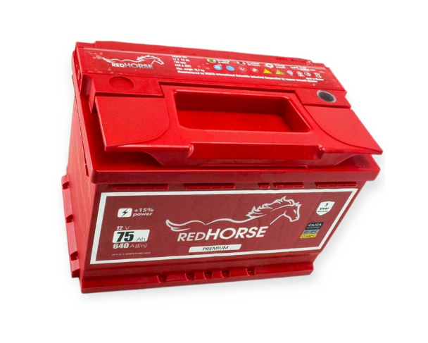 Аккумулятор Red Horse  75Ач 680А premium (L3) (0) Евро прав +