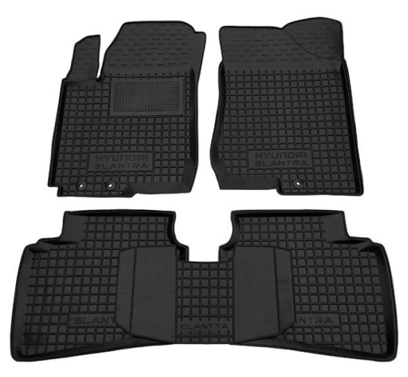 коврики салона Hyundai Elantra 06-10, Kia Cerato 09-12, Kia Ceed, Hyundai i30 06-12 борт 2,5см,с пер