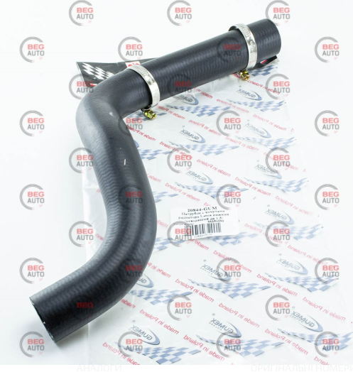 патрубок радиатора Lanos нижний (GUMEX) +хомуты