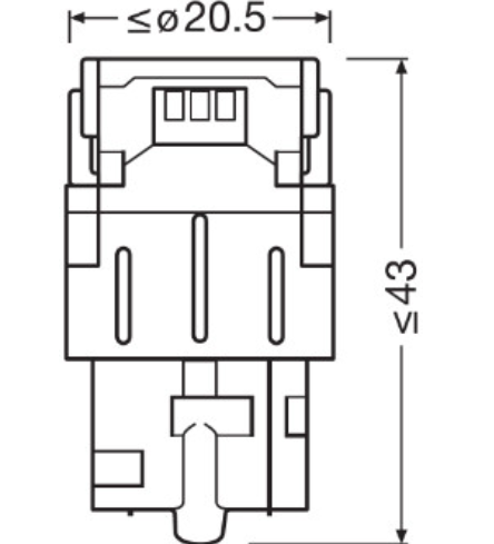 Лампа светодиодная БЦ 12-21 WHITE  1.4W 6000K OSRAM (2шт) 7505DWP-02B - зображення 3