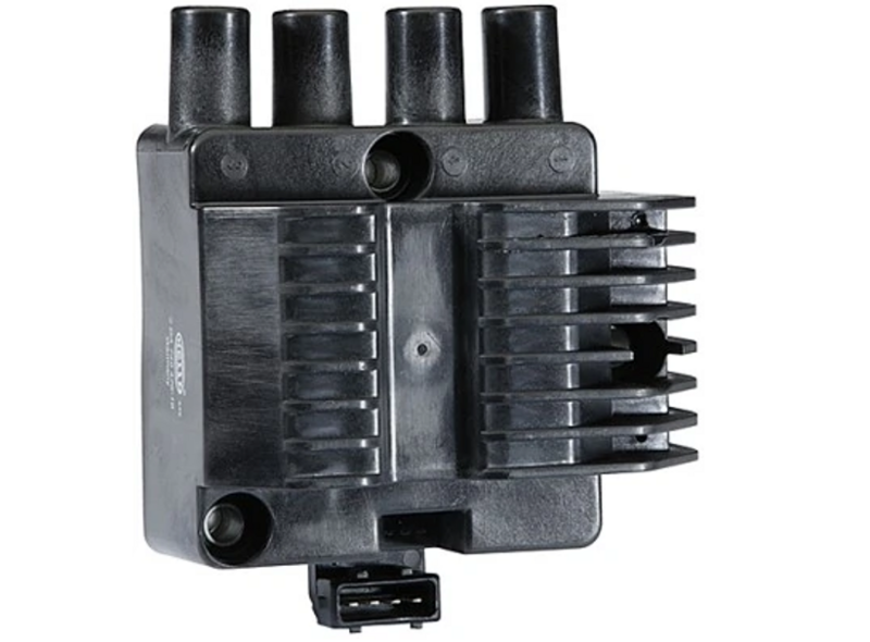 катушка зажигания Opel Astra F, G, Corsa A, B, Vectra A, B 1.2-1.6i 88->  (HELLA)