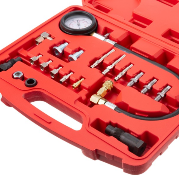 компрессометр 70 Атм дизель с шлангом и переходниками (кейс) Intertool AT-4002 - зображення 3