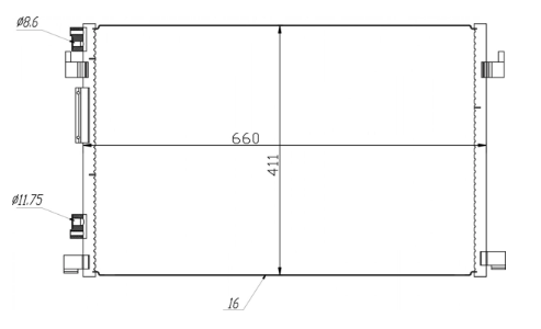 радиатор кондиционера Opel Vectra С 1.6-3.2 02->  (HART)