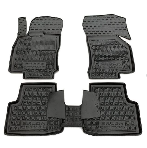 коврики салона Skoda Octavia A8 2020-> борт 2,5см, с перемычкой