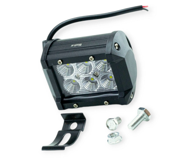 фара дополнительная LED  прямоуг.  95х75х65 (Д/В/Ш) 18W ближний CREE C-18W/F CREE - зображення 1