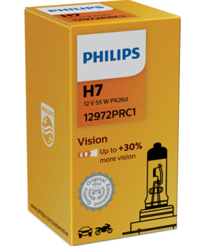 лампа H7 12V 55 W PHILIPS Premium+30%