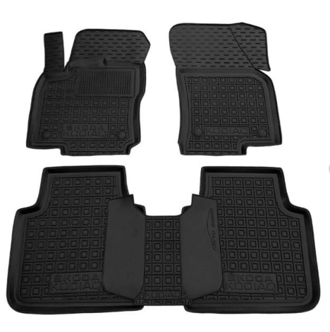 коврики салона Skoda Kodiaq 2017-> (5 мест) борт 2,5см, с перемычкой