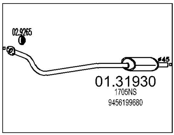 Передняя часть выхлопной системы (Резонатор)