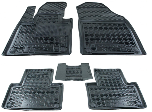 коврики салона VOLVO XC90 2015-> борт 2,5см, с перемычкой