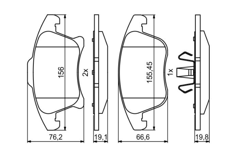 Гальмівні колодки дискові 0986494837 - зображення 3