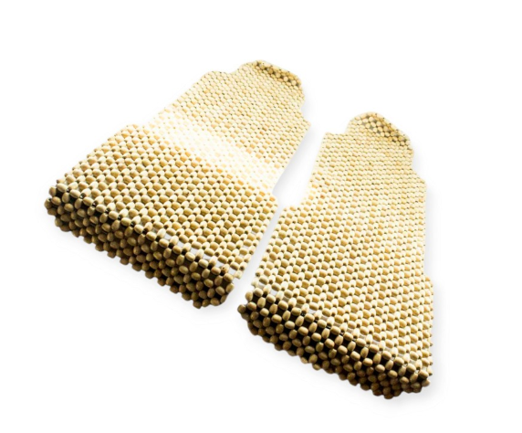 накидка на сиденье  массажная косточка "лак" светлая (2 шт)