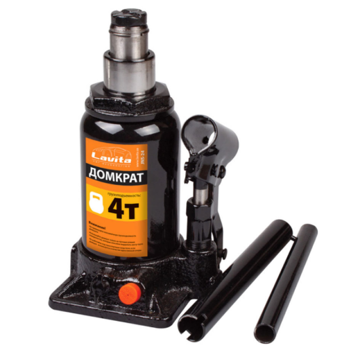 домкрат гидравл.  4Т  155-365мм  (коробка) двухштоковый Lavita