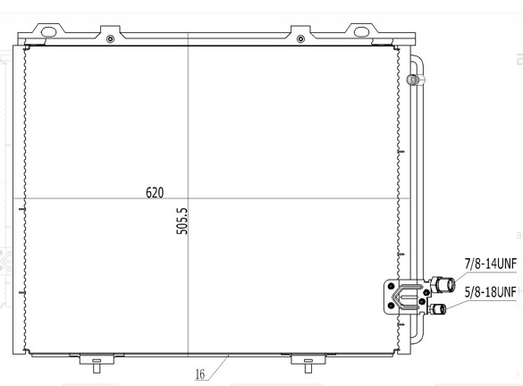 радиатор кондиционера MB E-class (W210) 2.0-5.4 (95-03)  (HART)