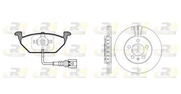 Гальмівний комплект (Диски RH 6545.10 + Колодки RH 2633.41)
