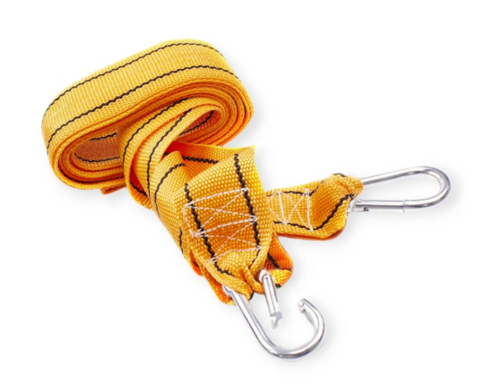 трос буксир. лента   5 т х 4,0м х 50мм карабин/желтый/сумка Lavita