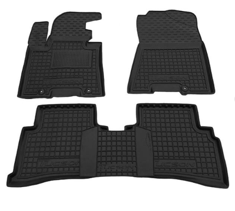 коврики салона Kia Sportage IV 2015-> , HyundaiTucson III 2015-2020 борт 2,5см, с перемычкой