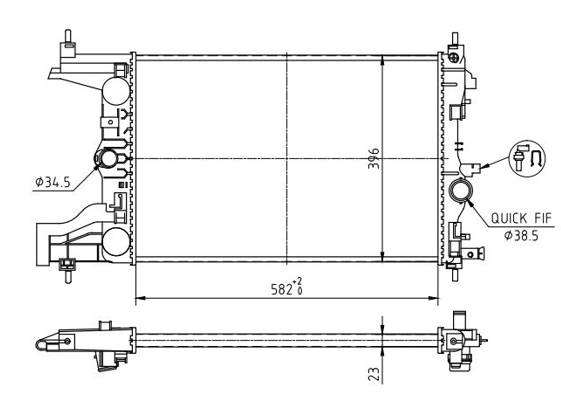 радиатор масляный Opel Astra J 1.4-1.6i 09->  (HART)